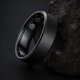 Belyra Magnetic Ring - dark stone lifestyle view