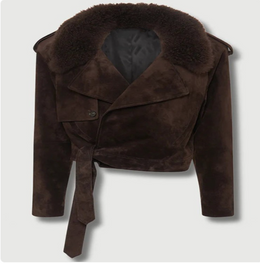 Fur Suede Cropped Jacket